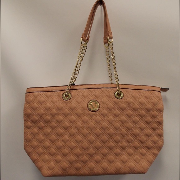vera New York Handbags - Vera New York Madeira Vegan Leather Tote Bag NWT. Toffee color